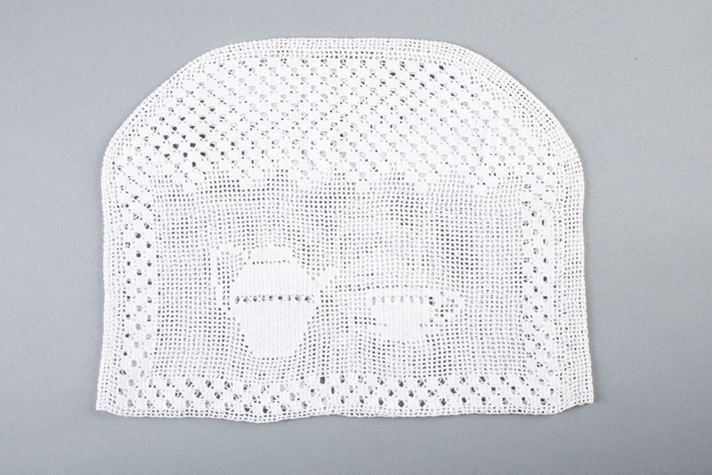 Tea Cosy Filet Crochet White Cotton 1920s WY 2007 4 EHive