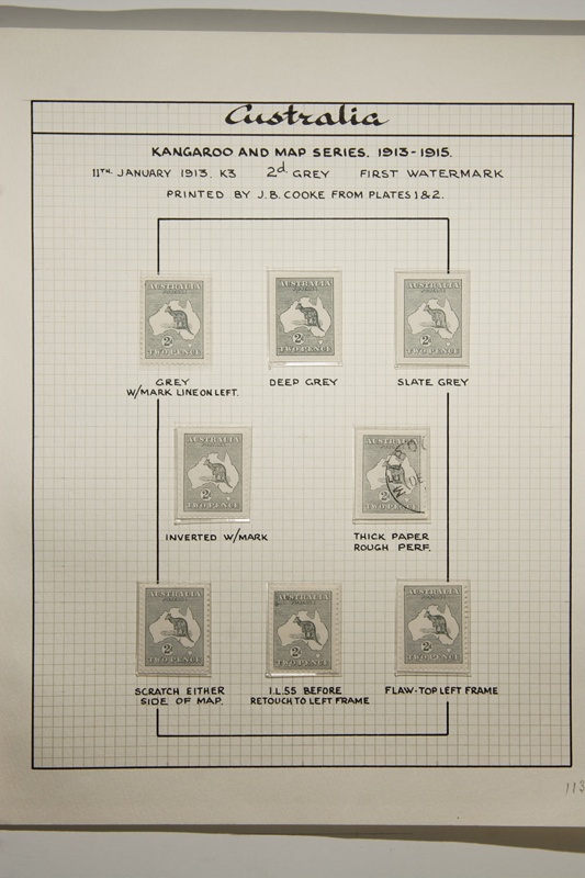 Page Kangaroo And Map St Watermark D Mint And Cancelled