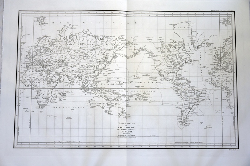 Print Copper Plate Engraving Mappe Monde Ou Carte Reduite Des Parties