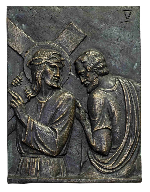 14 Stations Of The Cross 5th Station Simon Of Cyrene Helps Jesus To