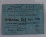 Grand Ball Ticket 1930; Carcoar Chronicle Print; 1930; D-WIL-001.01