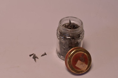 Jar of Shoe Tacks; Unknown; C-056-0054