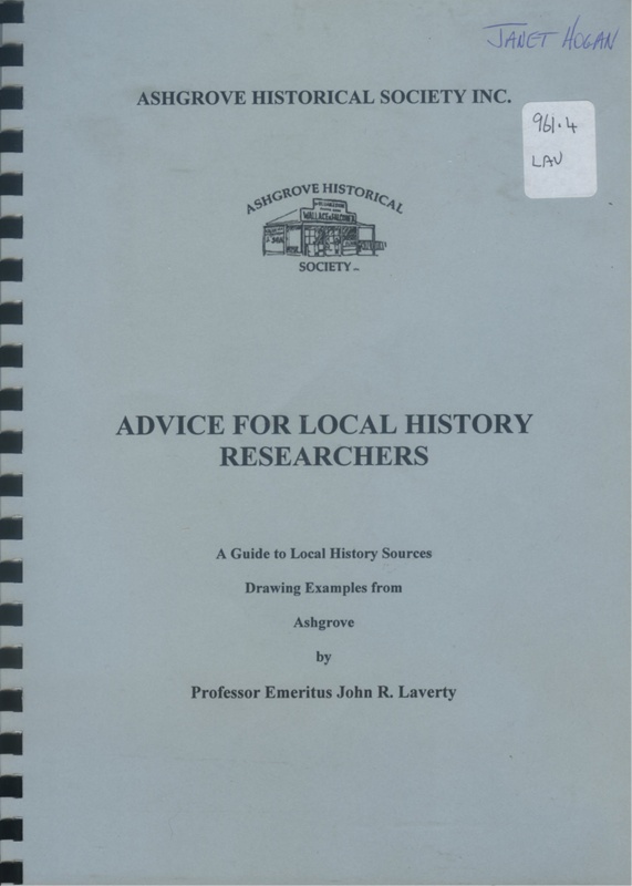 Local Historical Sources Advice for local history researchers: A guide to local history sources ...
