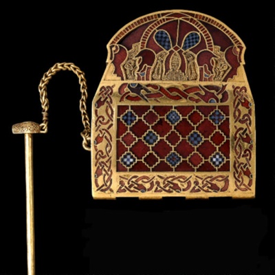Shoulder Clasp, <a href="https://www.britishmuseum.org/collection/object/H_1939-1010-5""target="target="_blank">British Museum, 1929,1010.5, 5a</a>; late 6th-early 7th c.; EXH137: 1939,1010.5, 5a