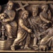 Panel showing the judgement of Pontius Pilate and the denial of Peter in the life of Jesus, <a href="https://www.britishmuseum.org/collection/object/H_1856-0623-4"target="_blank">The British Museum, 1856,0623.4</a>
; 420-430; Rome; EXH2a: 1856,0623.4