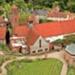 Aerial view of the Anglican Shrine and Gardens,  Walsingham 