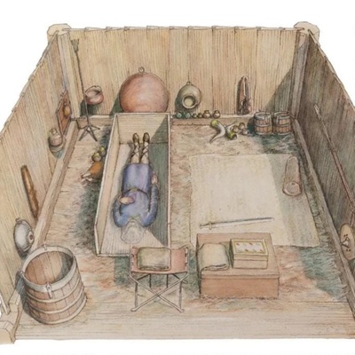 Prittlewell Tomb, <a href="https://www.prittlewellprincelyburial.org"target="_blank">Southend Museum</a>; 580; England; EXH120: Prittelwell tomb