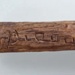 Detail of  a 7th century piece of sandalwood beam from Hōryūji with inscriptions in Sogdian and Middle Persian. 