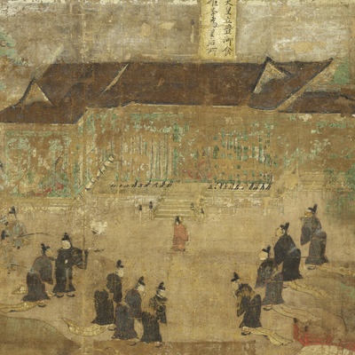 Biography of Prince Shōtoku (painted panels), <a href="https://www.tnm.jp/modules/r_exhibition/index.php?controller=item&id=5742&lang=en"target="_blank">Tokyo National Museum</a>; 1069; Japan; EXH22: Japan NT