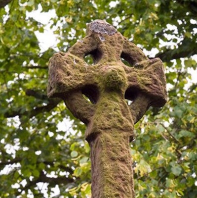 Cross with scenes from Christianity and Norse mythology, <a href="https://www.visitcumbria.com/wc/gosforth/"target="_blank">St Mary's Church, Cumbria, Gosforth Cross</a>; 920–950; EXH41: Gosforth Cross
