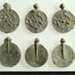 Three lead Christian amulets and mould, <a href ="https://www.sydvestjyskemuseer.dk/en/"target="_blank">Southwest Jutland Museums, SJM 3</a>; c. 810 – c. 830; Ribe; EXH6: Southwest Jutland Museums, SJM 3