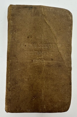 Active Service Testament, 1916; Scripture Gift Mission and the Naval and Military Bible Society, 15 Strand London; c.1916; 2025.964