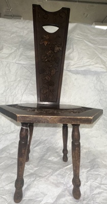 Hand-carved Hallway Chair; Unknown; c. 1919; 2025.950 Hand-carved Hallway Chair; Unknown; c. 1919; 2025.950
