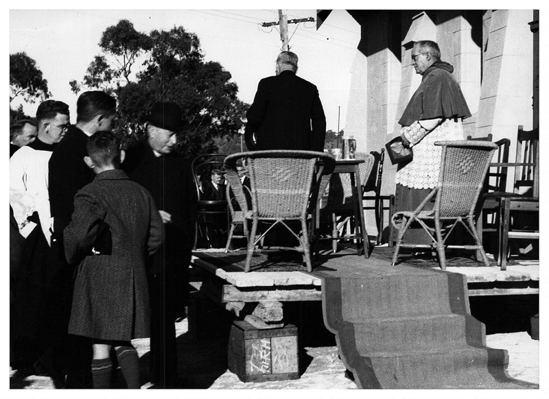 Foundation stone ceremony, Blackwood Catholic Church; Unknown; P00810