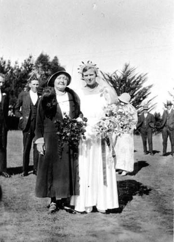 Mary McGill at the wedding her daughter Maise wedding to Sidney Green