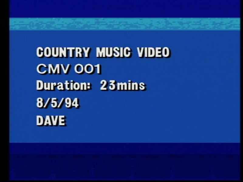 Country Music Video ep. 01 ; 14/05/1994; ACMF_AV_ARCP09121 eHive