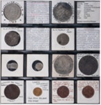 Collection of 12 SHIPWRECK coins from the ships BATAVIA, GILT DRAGON, DODINGTON, DUNBAR, ADMIRAL GARDENER, and the LIESDE; Various - from 17th-19th centuries; SF001073