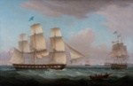The merchantman MEDINA OF LONDON; Thomas Whitcombe - Artist; 1820; SF001391