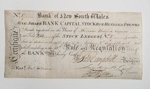 Bank share certificate – Bank of New South Wales; 1818