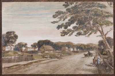 Sketch of the town of Perth, Western Australia; Charles Dirck Wittenoom - Artist; c1832; SF001632