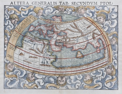 Altera Generalis Tab Secundum Ptol; Sebastian Münster - Cartographer; c1541; SF000757