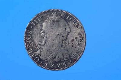 Spanish Silver Dollar, 1774; 1774; SF000853 Spanish Silver Dollar, 1774; 1774; SF000853