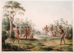 Aborigines in Landscape; Pierre Antoine Marchais - Artist; c1817-1820