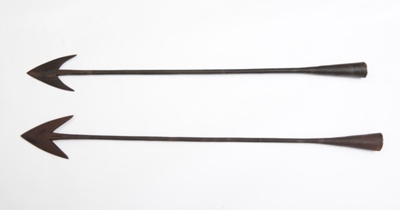 Whale harpoon irons ; William Scorrar - Maker; c1830; SF001076 Whale harpoon irons ; William Scorrar - Maker; c1830; SF001076