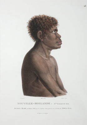 Ourou Mare.  A young warrior of the Gwea Gal tribe; Nicholas Martin Petit - Artist; 1824; SF000817