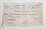 Promissory note for twenty Spanish dollars; 1823; SF000902