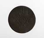 Convict love token stamped with the initials JH and SO; Johanna Hore - Maker; 1798; SF000824