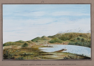Hobart Town from Kangaroo Bay Van Diemen’s Land; Thomas Gardiner - Artist; c1840; SF001446