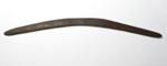 Carved Indigenous Australian hardwood boomerang; Unknown; c1800; SF001118