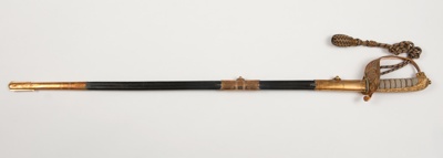 Royal Naval Officer's Dress Sword and belt; Gieve Matthews & Seagrave - Maker; SF001088 Royal Naval Officer's Dress Sword and belt; Gieve Matthews & Seagrave - Maker; SF001088