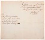 William Bligh’s signature given on BOUNTY; William Bligh - Author; 1787; SF000676