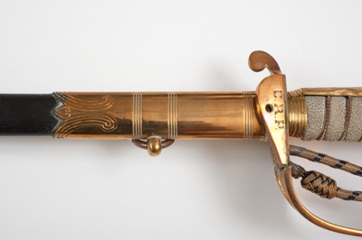 Royal Naval Officer's Dress Sword and belt; Gieve Matthews & Seagrave - Maker; SF001088