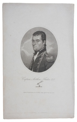 Oval mezzotint portrait of Captain Matthew Flinders R.N.; Joyce Gold - Engraver; 1814; SF000870