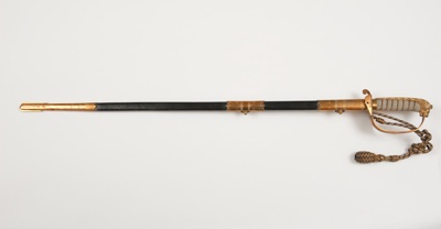 Royal Naval Officer's Dress Sword and belt; Gieve Matthews & Seagrave - Maker; SF001088 Royal Naval Officer's Dress Sword and belt; Gieve Matthews & Seagrave - Maker; SF001088
