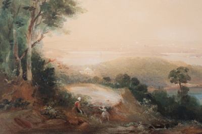 View of Sydney from the North Shore; Conrad Martens - Artist; 1849; SF000846
