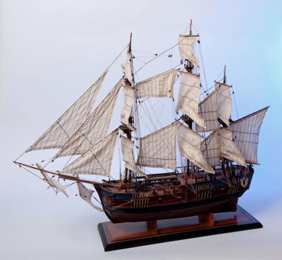 Model of HM Bark ENDEAVOUR; The Model Shipyard - Model maker; Modern reproduction; SF000806 Model of HM Bark ENDEAVOUR; The Model Shipyard - Model maker; Modern reproduction; SF000806
