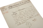Manuscript appointing Bissy as astronomer to the Baudin voyage; Lazare Carnot - Signatory; 1800; SF000868