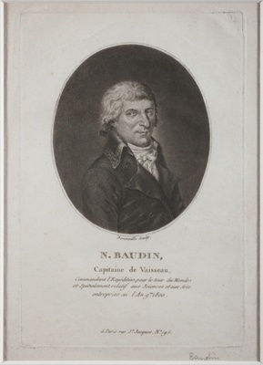 Nicholas Baudin, Captaine de Vaisseau, Commandant l’Expédition pour le tour du Monde; François Bonneville - Engraver; c1800; SF000794