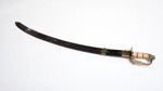 British 1803 pattern sword and scabbard with George Rex III cipher and marine ivory hand grip; British Navy; 1803; SF001423