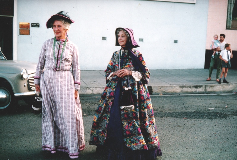 PORTRAITS MISS TRAILL & HER SISTERINLAW MRS MCDOWELL DRESSED FOR THE