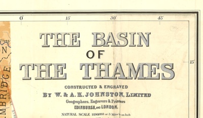 Map - Basin of the Thames - showing British & Roman roads; 1830 Map - Basin of the Thames - showing British & Roman roads; 1830