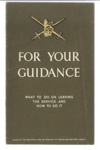 Army Information leaflet - "For your guidance" - What to do on leaving the service and how to do it; 36665