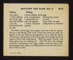 Recipe - "Savoury egg flan"; 5032