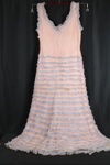 Girl's evening dress 1930's style replica- light pink & blue with blue net frills ; 79107