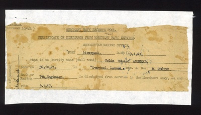 Photographs (3) - "Empress of Australia" - "H.M.H.S. Maine" - "R.F.A. Tidereach" - plus biographies of C.E.N. Adshead & E.J.N. Adshead; 9930