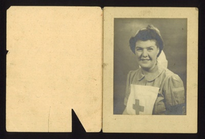Photograph of Ivy Ellison in nurses uniform. WW2; 75569 Photograph of Ivy Ellison in nurses uniform. WW2; 75569